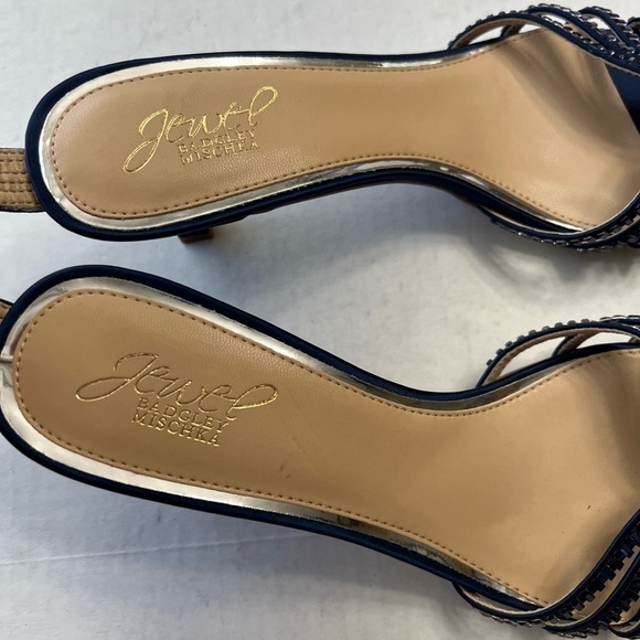 Jewel Badgley Mischka Ocean Kitten Heel Embellished Sandal - Picture 9 of 9